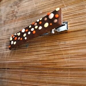 Brown polka dot Hair Clip